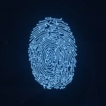 Blue fingerprint
